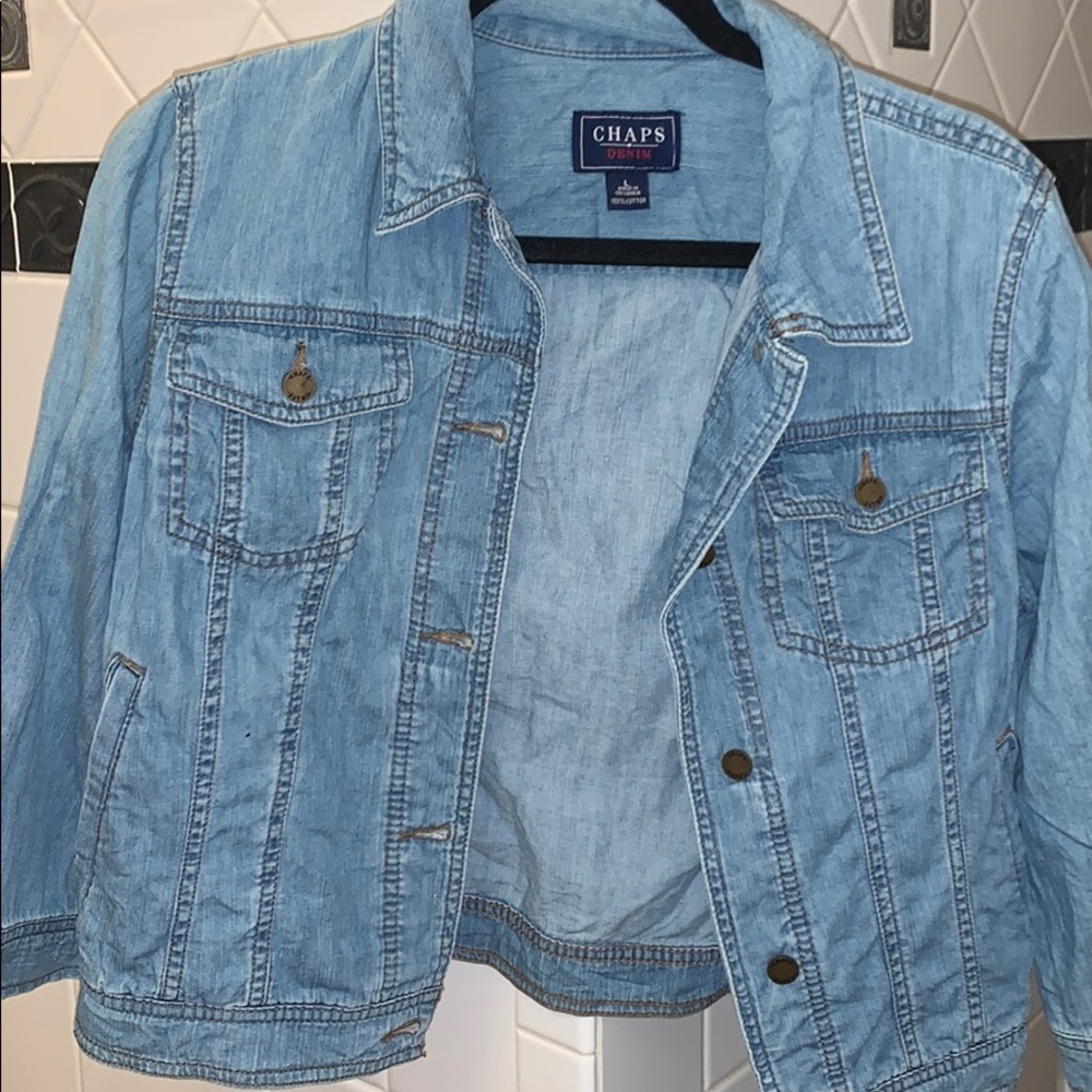 Light Wash Chaps Denim Jacket